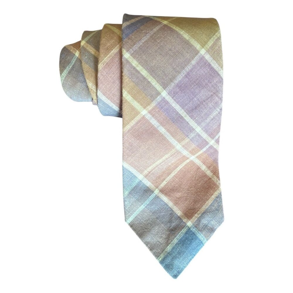 Vintage John Wanamaker The Men's Store 100% Cotton Plaid Tie